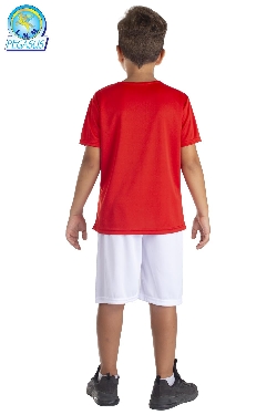 MAGLIETTA GIROCOLLO MEZZA MANICA ROSSO BAMBINO